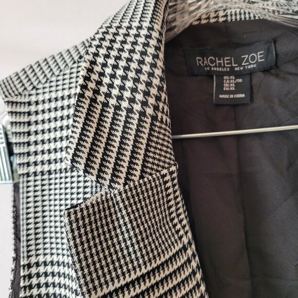 Rachel Zoe Houndstooth Plaid Vest Size XL - Picture 7 of 11